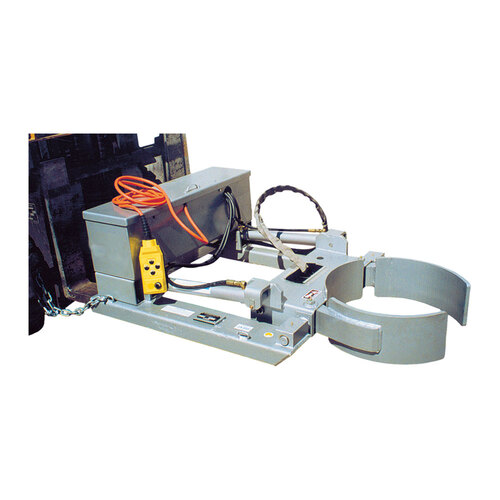 1 Tonne Industrial Drum Rotator - Forklift Attachment - Hydraulic - Battery