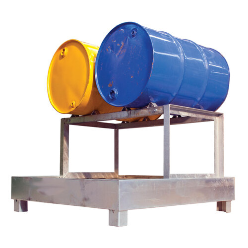 2 Drum Dispensing Rack - Zinc