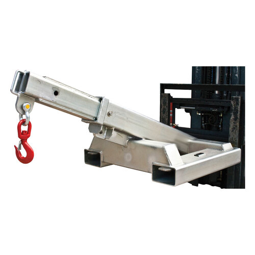 7500kg Rated Fixed Forklift Jib Attachment - Telescopic