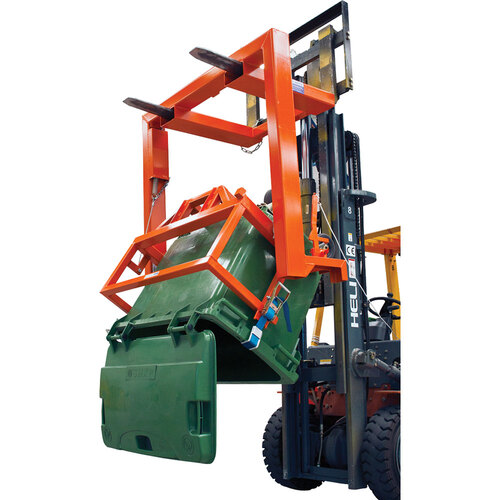 500kg Rated Bin Lifter / Tipper - Forklift Attachment - 660 Litre or 1100 Litre