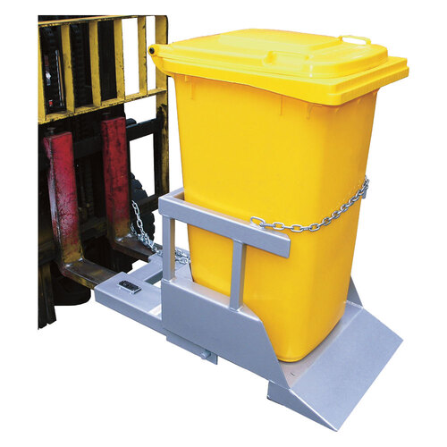 500kg Rated Forklift Wheelie Bin Lifter / Tipper - 1 Bin