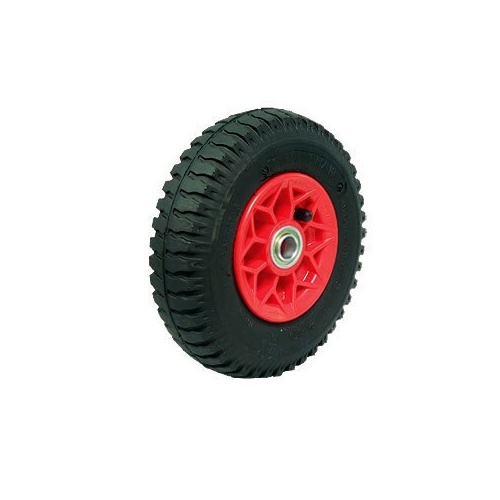 100kg Rated Pneumatic Wheel Tyre - Plastic Centre - 220mm x 54mm - Deep Groove Ball Bearing