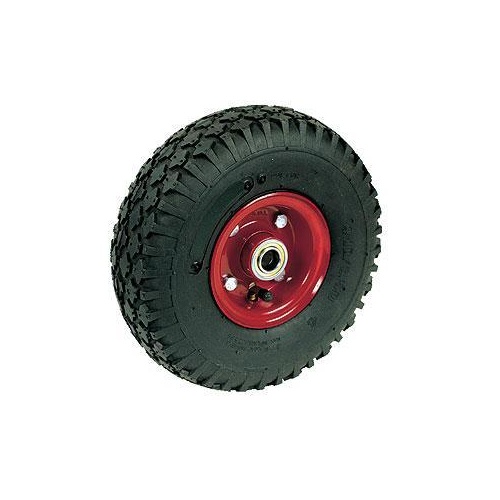 180kg Rated Pneumatic Wheel Tyre - Steel Centre - 265mm x 70mm - Deep Groove Bearing
