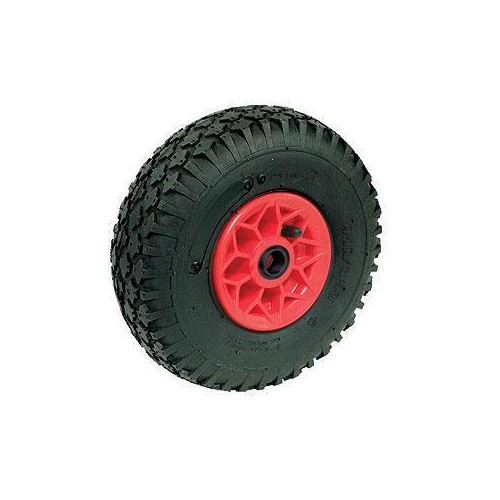 140kg Rated Pneumatic Wheel Tyre - Plastic Centre - 265mm x 70mm - Plain Bore