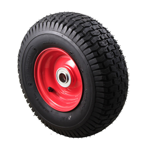220kg Rated Pneumatic Wheel Tyre - Steel Centre - 330mm x 125mm - Deep Groove Bearing