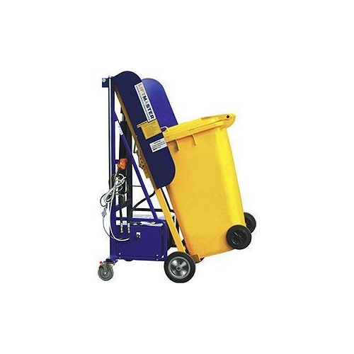150kg Rated Wheelie Bin Lifter Tipper -12V battery - 1500mm Tip Height