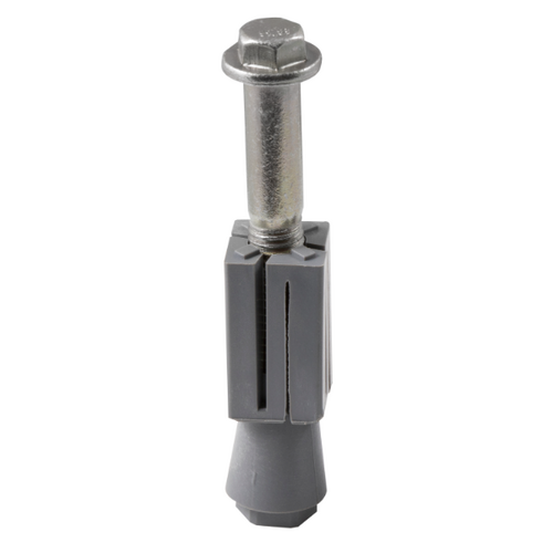 Expanding Adaptor with Pintle Bolt - Square - Tube ID 21.5mm to 24mm - Nylon - Stainless Steel