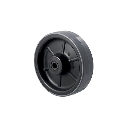 500kg Rated Polyurethane On Nylon Wheel - 200 x 48mm - Plain Bearing