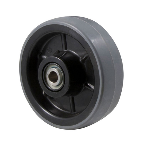 300kg Rated Polyurethane On Nylon Wheel - 125 x 40mm - Stainless Steel Roller Bearing