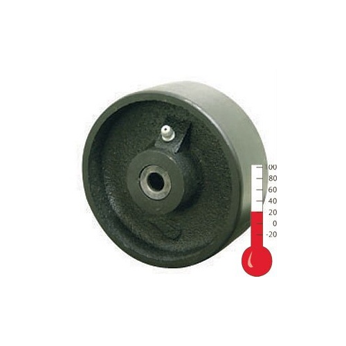 230kg Rated High Low Temp Cast Iron Wheel - 100 x 38mm - 200°Celsius to 400°Celsius