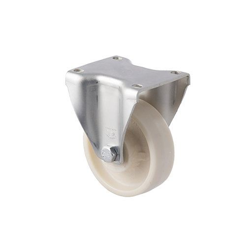 100kg Rated High Low Temp Castor - Nylon Wheel - 100mm - Plate Fixed - 150°C to 230°C