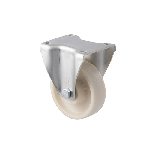 100kg Rated Low Temp Castor - Nylon Wheel - 100mm - Plate Fixed