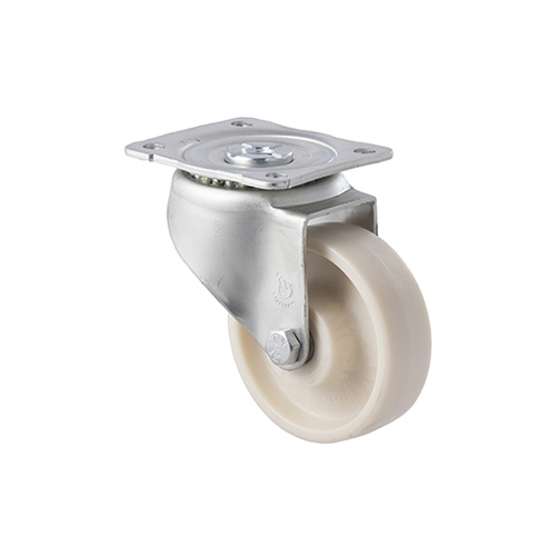 100kg Rated High Low Temp Castor - Nylon Wheel - 100mm - Plate Swivel - 150°C to 230°C