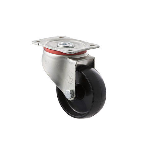 300kg Rated Industrial Castors - Nylon Wheel - 100mm - Plate Swivel - Plain Bearing