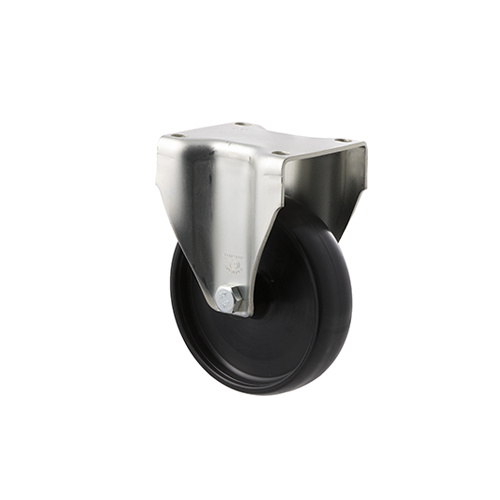 300kg Rated Industrial Castors - Nylon Wheel - 125mm - Plate Fixed - Plain Bearing