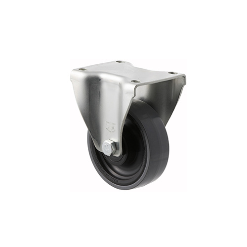 300kg Rated Industrial Castors - Polyurethene Wheel - 100mm - Plate Fixed - Roller Bearing