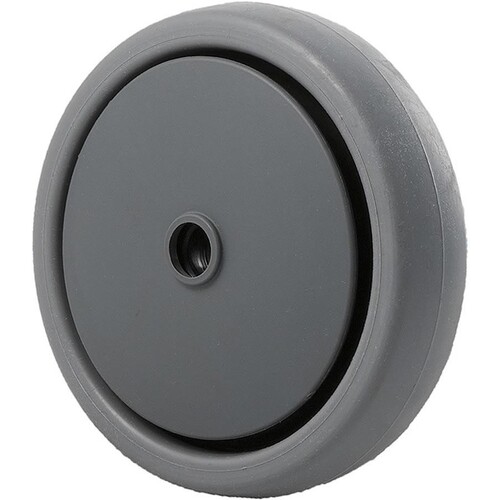 50kg Rated TPE Thermo Plastic Elastomer Wheel - 100 x 23mm - Plain Bearing