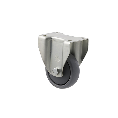 50kg Rated Light Duty Castor - TPE Wheel - 75mm - Plate Fixed - Plain Bearing