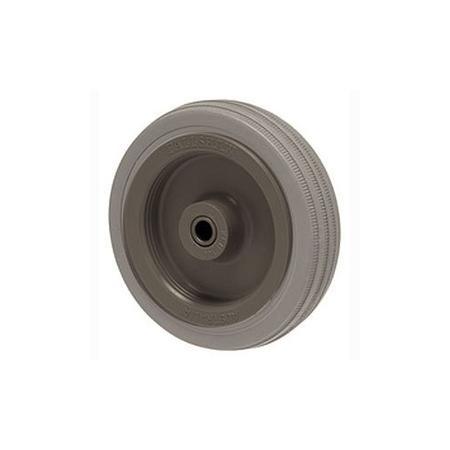 50kg Rated Grey Rubber Wheel - 65 x 23mm - Plain Bearing