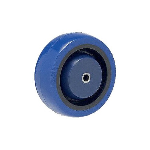 140kg Rated Blue Rubber Wheel - 100 x 32mm - Ball Bearing