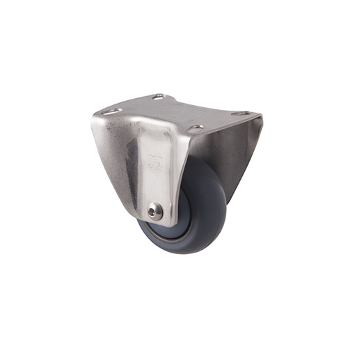 85kg Rated Stainless Steel Heavy Duty Castor - TPE Wheel - 75mm - Plate Fixed - Ball Bearing - ISO