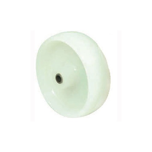 150kg Rated Industrial Nylon Wheel - 100 x 32mm - Plain Bearing - White