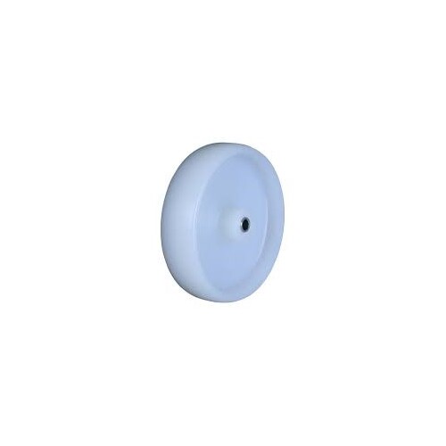 150kg Rated Industrial Nylon Wheel - 125 x 32mm - Stainless Steel Bush - White