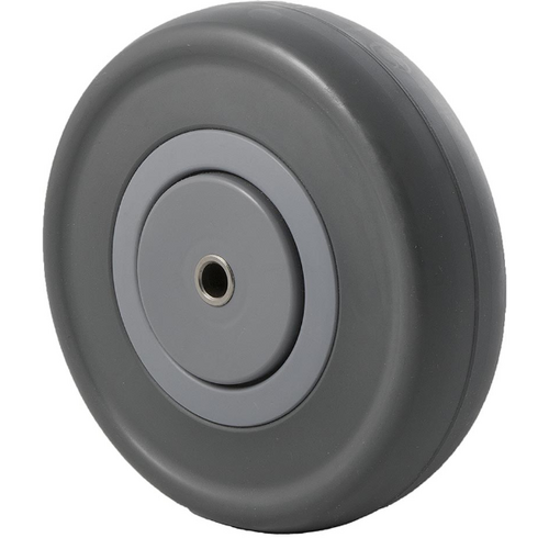 140kg Rated Grey Rubber Wheel - 100 x 34mm - Ball Bearing