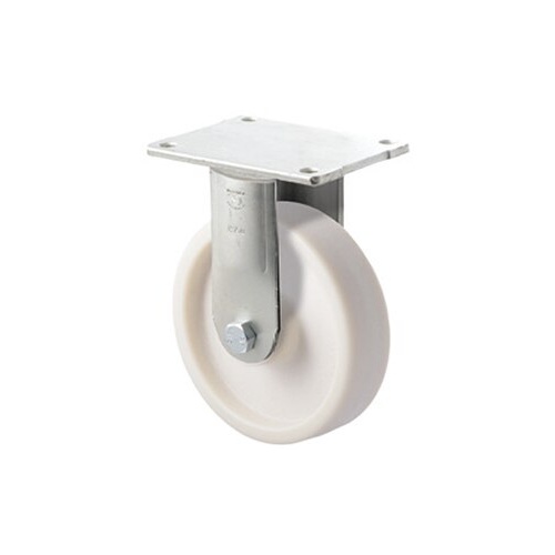 200kg Rated Low Temp Castor - Nylon Wheel - 150mm - Plate Fixed - NA