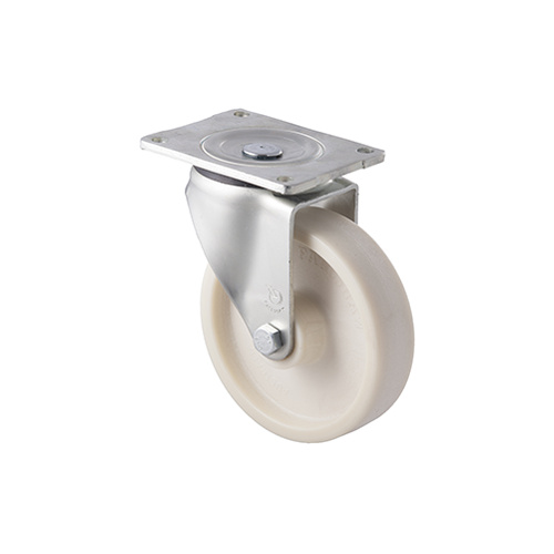 200kg Rated Low Temp Castor - Nylon Wheel - 150mm - Plate Swivel - ISO
