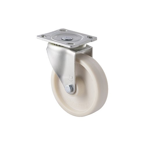 200kg Rated High Low Temp Castor - Nylon Wheel - 150mm - Plate Swivel - 150°C to 210°C - NA