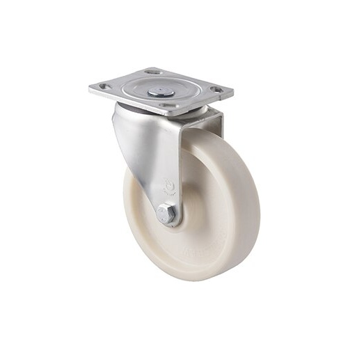 200kg Rated Low Temp Castor - Nylon Wheel - 150mm - Plate Swivel - NA