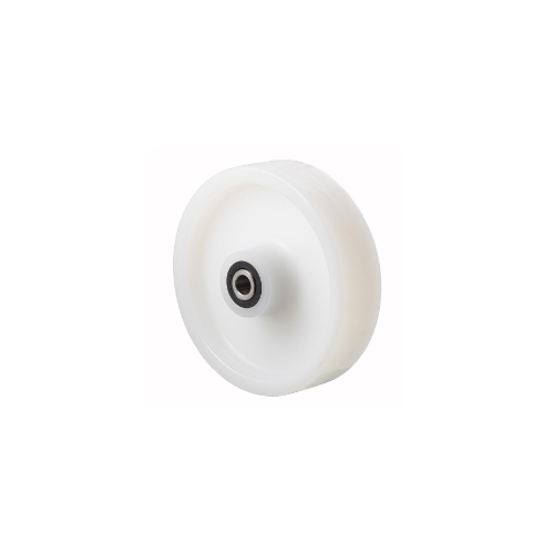 400kg Rated Industrial Nylon Wheel - 150 x 40mm - Plain Bearing - White