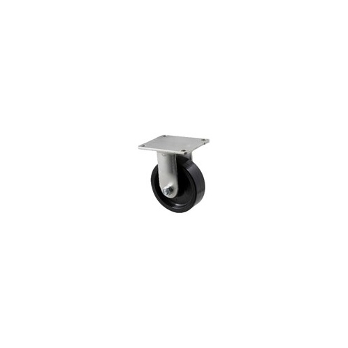 400kg Rated Industrial Castor - Nylon Wheel - 125mm - Plate Fixed - Roller Bearing - NA