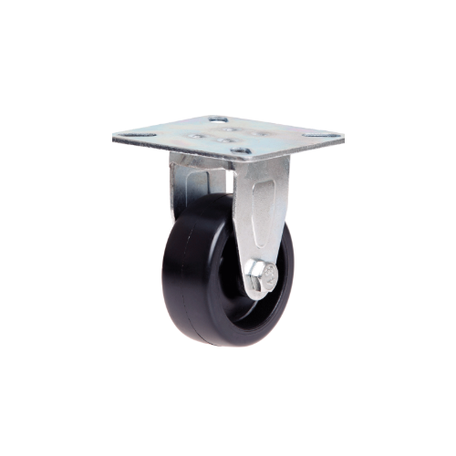 450kg Rated Industrial Castor - Nylon Wheel - 200mm - Plate Fixed - Roller Bearing - ISO