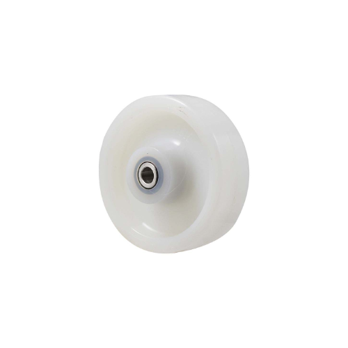 400kg Rated Industrial Nylon Wheel - 125 x 40mm - Stainless Steel Roller Bearing - White
