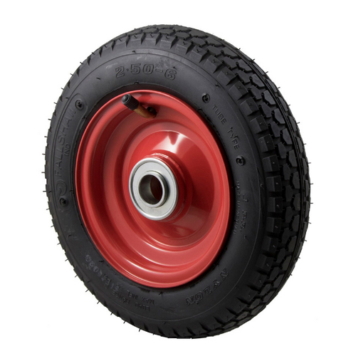 Semi Pneumatic Wheel - Steel Centre- 275mm x 65mm - Deep Groove Bearing