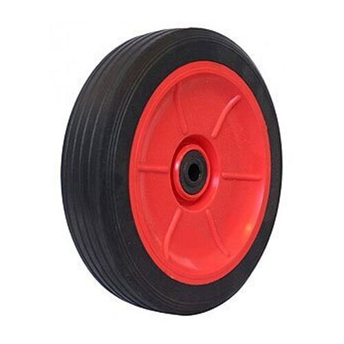 75kg Rated Industrial Black Rubber Wheel - 150 x 36mm - 1/2 Plain Bore