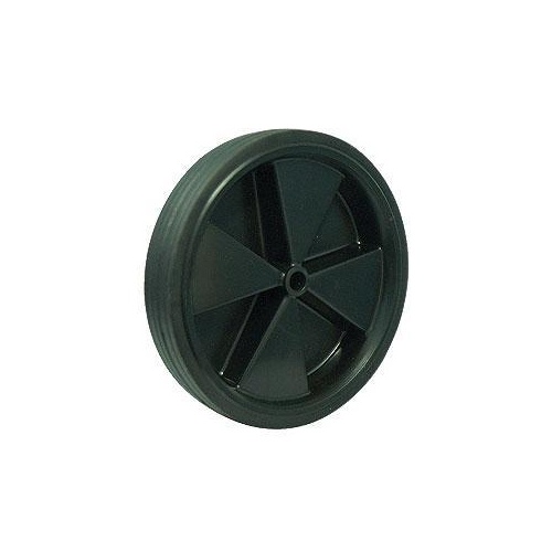 100kg Rated Industrial Black Rubber Wheel - 250 x 45mm - 5/8 Plain Bore