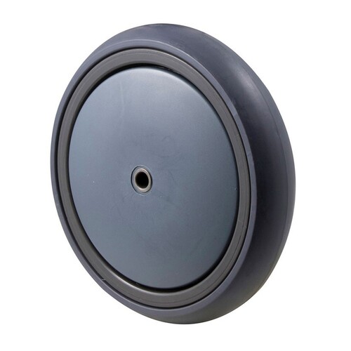 20kg Rated Industrial Grey Rubber Wheel - 150 x 34mm - Ball Bearing