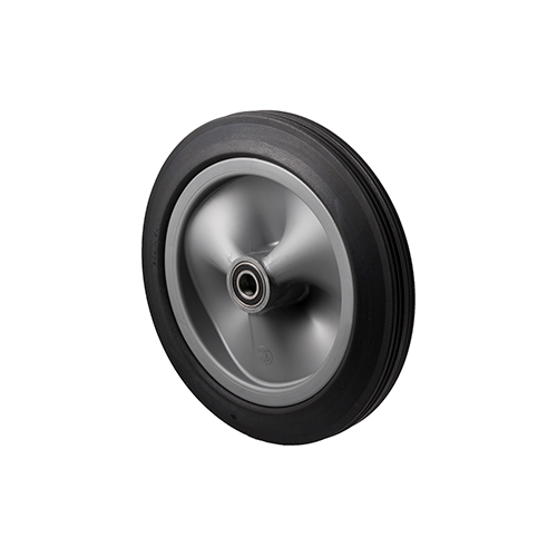 150kg Rated Black Rubber Industrial Wheel - 300 x 50mm - 20mm Precision Ball Bearing