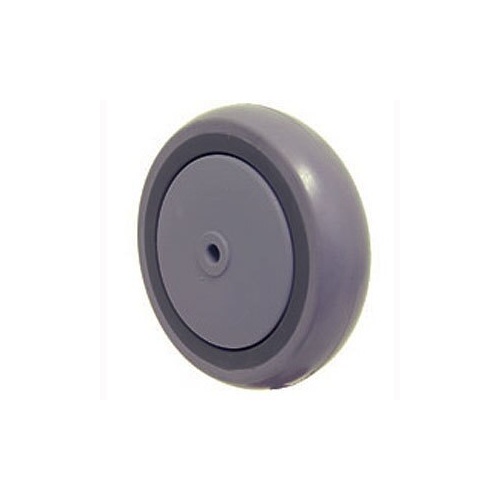 100kg Rated Grey Rubber Industrial Wheel - 125 x 32mm - Ball Bearing