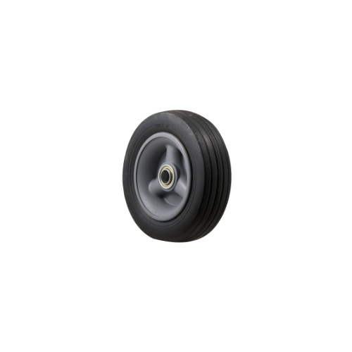 135kg Rated Grey Rubber Industrial Wheel - 200 x 60mm - Deep Groove Ball Bearing