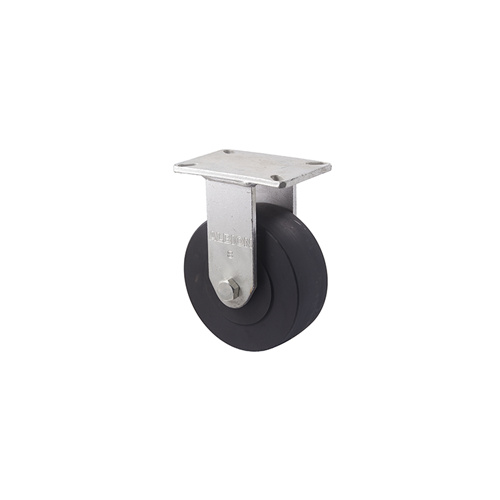 2450kg Rated Industrial Castor - Polymer Wheel - 200mm - Plate Fixed - Ball Bearing
