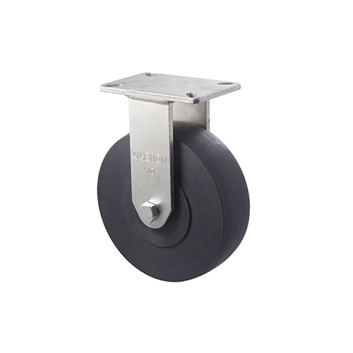 2450kg Rated Industrial Castor - Polymer Wheel - 250mm - Plate Fixed - Ball Bearing