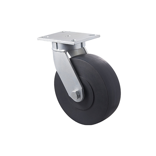 2450kg Rated Industrial Castor - Polymer Wheel - 250mm - Plate Swivel - Ball Bearing