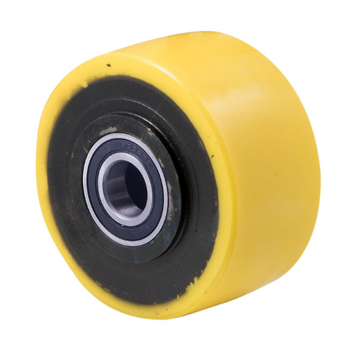 600kg Rated Polyurethane on Cast Iron Industrial Heavy Duty Wheel - 102 x 50mm - Ball Bearing