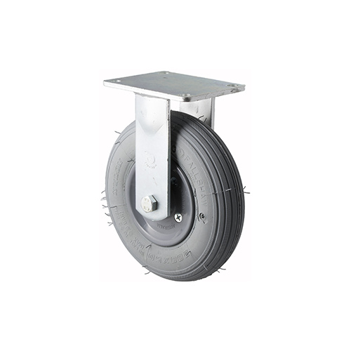 75kg Rated Pneumatic Castor - Plastic Rim - 200x50mm - Fixed Plate North American
