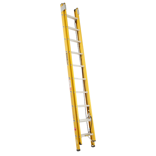 Extension Ladder 130kg Rated Industrial Fibreglass 3.1m - 5.3m (10ft - 17ft)