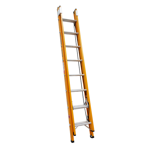 Extension Ladder 130kg Rated Industrial Fibreglass 2.4m - 3.9m (8ft - 13ft)